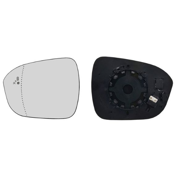 Glace + support rétroviseur gauche, asphérique, thermique, side