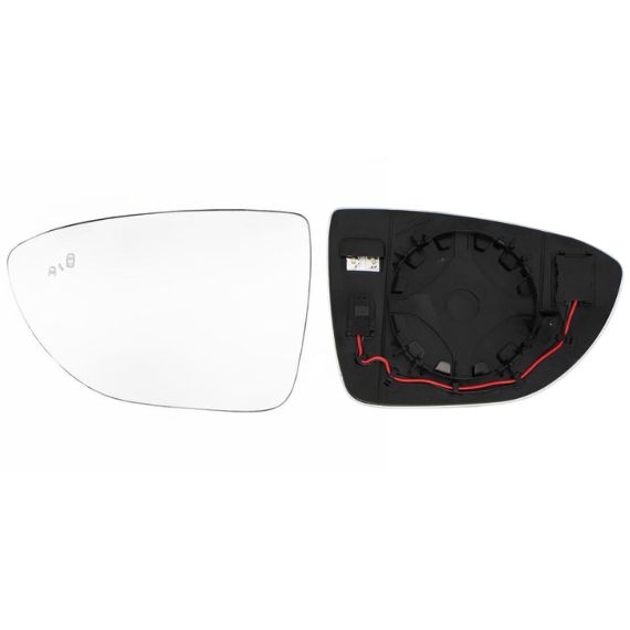 Glace + support rétroviseur gauche convexe, chauffant, side