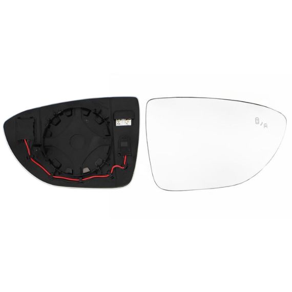 Glace + support rétroviseur droit convexe, chauffant, side