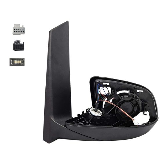 Corps rétroviseur électrique gauche, chauffant, rabattable, courtoisie, side, électrochrome (16 broches)