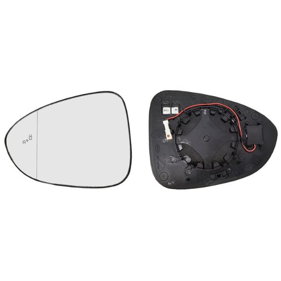 Glace + support rétroviseur gauche, asphérique, chauffant, side