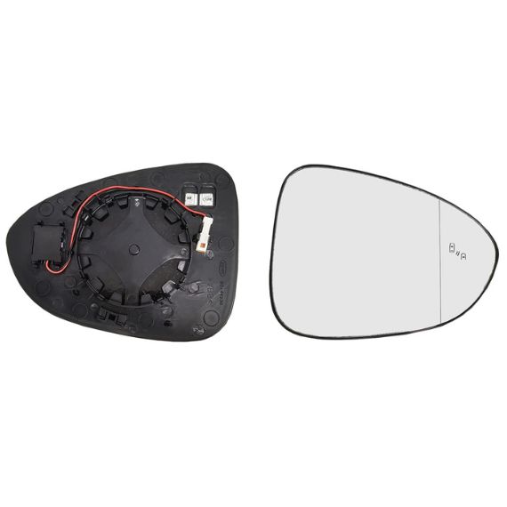 Glace + support rétroviseur droit convexe, chauffant, side