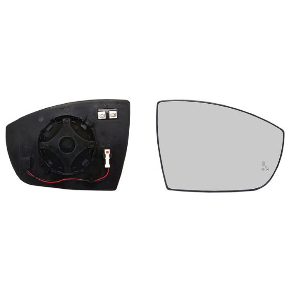 Glace + support rétroviseur droit, asphérique, chauffant, side