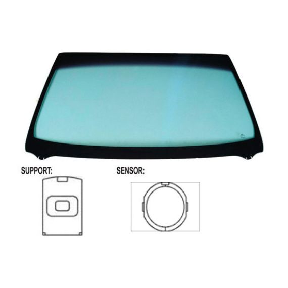 Pare-brise acoustique vert