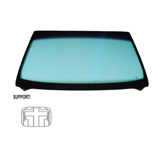 Pare-brise vert, bleu flou