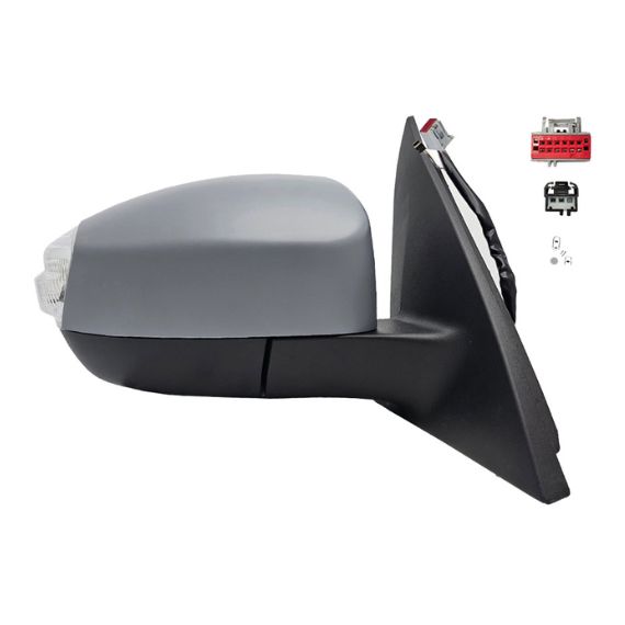 Rétroviseur électrique droit, convexe, chauffant, apprêté, rabattable, avec feu clignotant, courtoisie, side (10 broches)