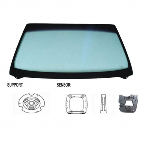 Pare-brise acoustique vert