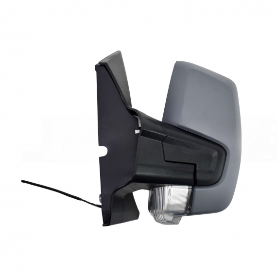 Rétroviseur manuel gauche, apprêté, convexe, avec feu clignotant (2 broches)