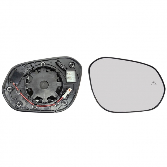 Glace + support rétroviseur droit, convexe, chauffant, side (2 broches)