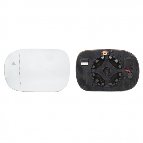 Glace + support rétroviseur gauche, asphérique, thermique, side (2 broches)