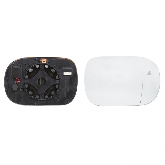 Glace + support rétroviseur droit, asphérique, thermique, side (2 broches)