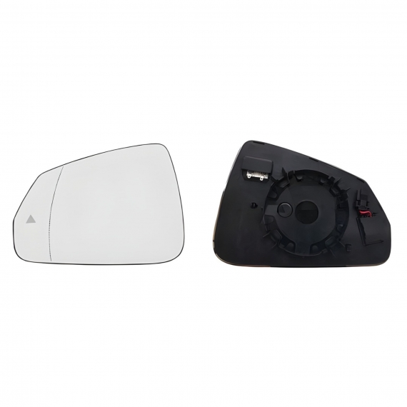 Glace + support rétroviseur gauche, asphérique, thermique, side (2 broches)