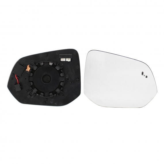 Glace + support rétroviseur droit, convexe, chauffant, side (2 broches)