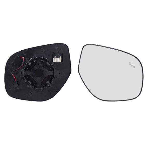 Glace + support rétroviseur droit, convexe, chauffant, side (2 broches)