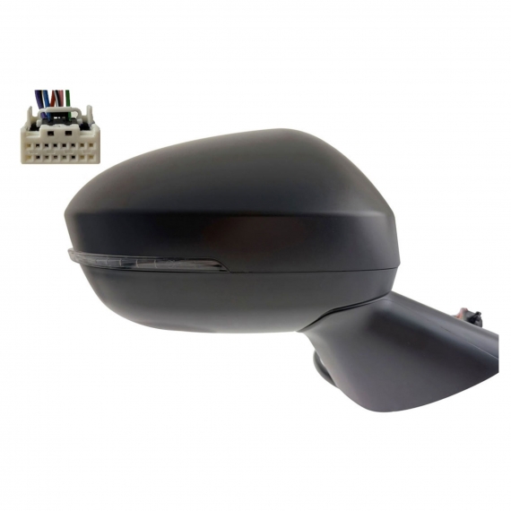 Rétroviseur électrique droit, convexe, chauffant, apprêté, rabattable, avec feu clignotant (8 broches)