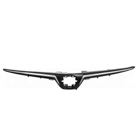 Grille noire avec moulure chromée