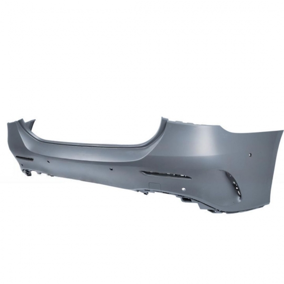 Pare-chocs arrière, apprêté, avec couvercle pour crochets, trous pour capteurs, park assist, avec supports (Mod. A 35 AMG)