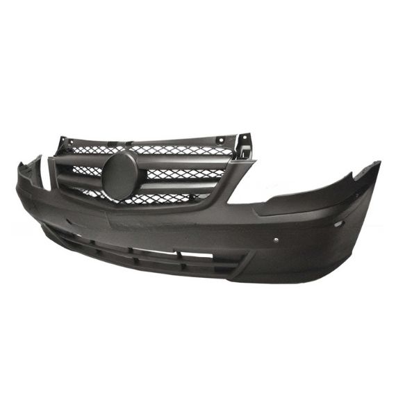 Pare-chocs avant apprêté, trous pour capteurs, marquages pour lave-phares (Vito)