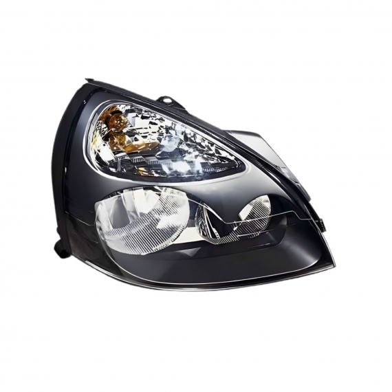 Phare électrique droit, noir, H1+H7