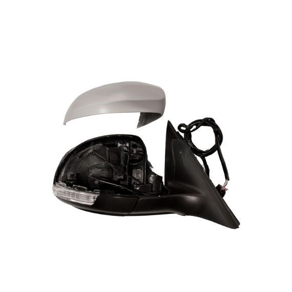 Rétroviseur droit électrique chauffant, convexe, rabattable, apprêté, avec feu clignotant,courtoisie, avec mémoire (13 broches)