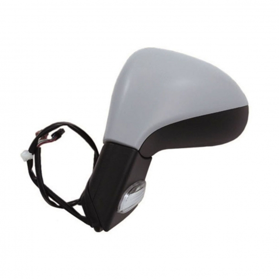 Rétroviseur électrique gauche, apprêté, convexe, chauffant, avec feu clignotant (7 broches)