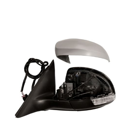Rétroviseur gauche eléctrique, apprêté, convexe, rabattable, avec feu clignotant, courtoisie, avec mémoire (13 broches)