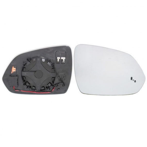 Glace + support rétroviseur droit, convexe, chauffant, side (2 broches)