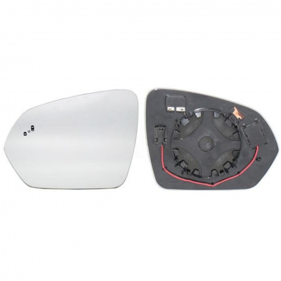 Glace + support rétroviseur gauche, convexe, chauffant, side (2 broches)
