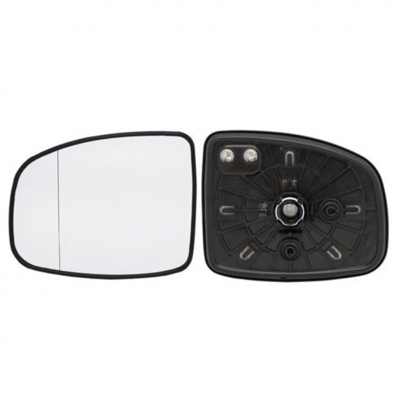 Glace + support rétroviseur gauche, asphérique, thermique (2 broches)