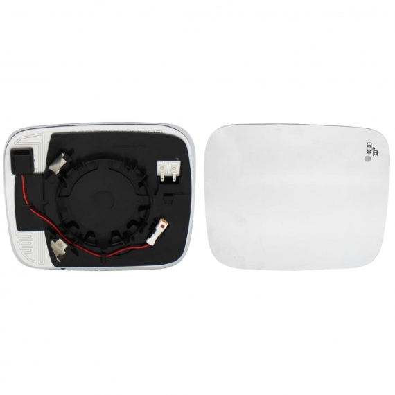 Glace + support rétroviseur droit, convexe, chauffant, side (2 broches)