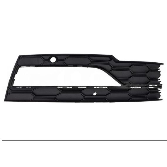 Grille de pare-chocs avant droite, noire, avec trous antibrouillard, avec trous pour capteurs