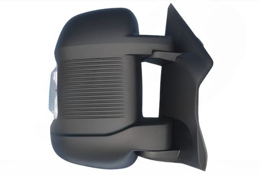 Rétroviseur électrique droit, avec feu clignotant, convexe, chauffant, gravé. Bras court