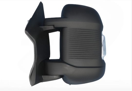 Rétroviseur électrique gauche, avec feu clignotant, convexe, chauffant, gravé. Bras court