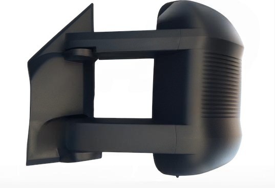 Rétroviseur électrique gauche, convexe, chauffant, avec feu clignotant, gravé, capteur et miroir d'angle mort manuel. Bras long