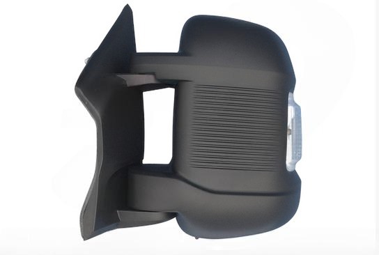 Rétroviseur électrique gauche, convexe, chauffant, avec indicateur, gravé, capteur et rabattable électriquement. Bras court