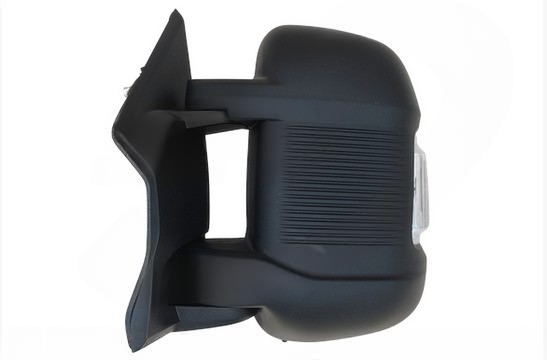 Rétroviseur électrique gauche, avec clignotant, convexe, chauffant, gravé, capteur et fenêtre d'angle mort. Bras court