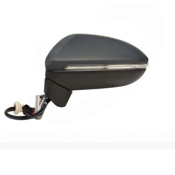Rétroviseur gauche électrique, chauffant, rabattable à peindre + feu + courtoisie + safe side [grand angle]