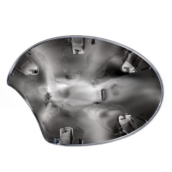 Coque de rétroviseur, droite, chromée