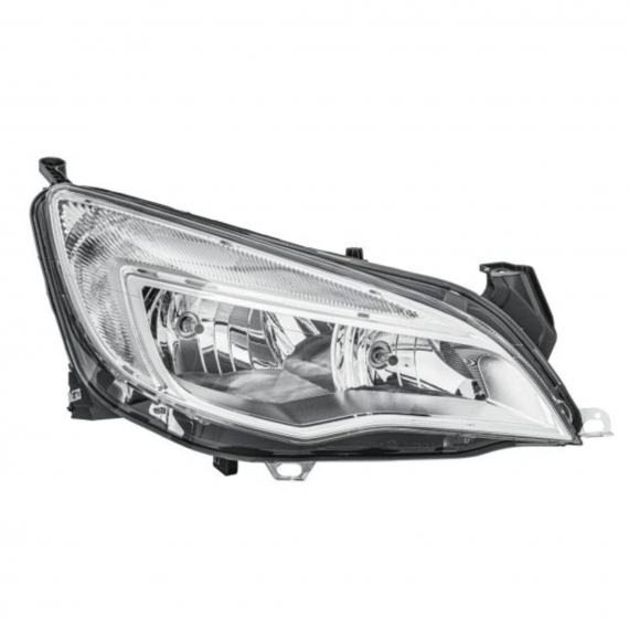 Phare électrique droit, chromé, H7+H7 (HELLA)