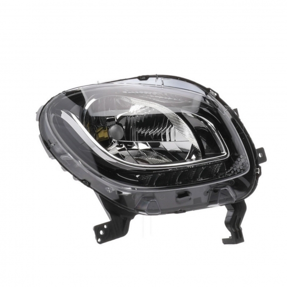 Phare électrique droit, noir, LED, H4