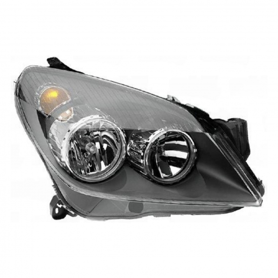 Phare électrique droit, noir, H1+H7 (VALEO)