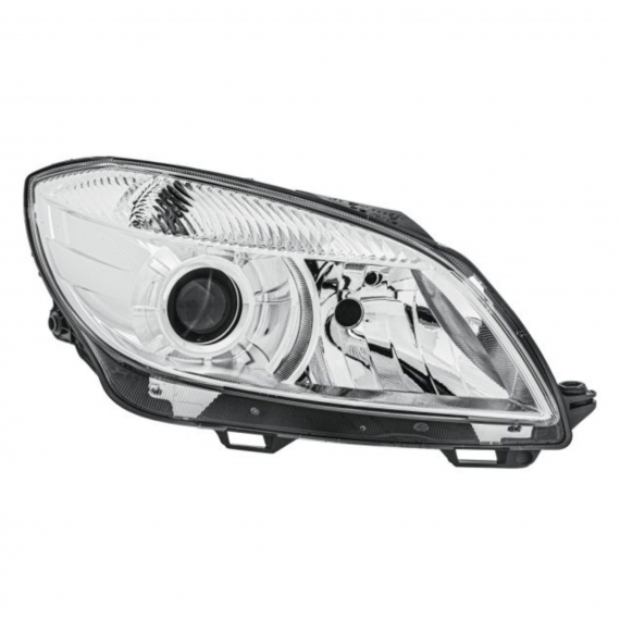 Phare électrique droit, chromé, H7+H7 (HELLA)