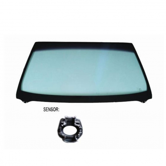 Pare-brise athermique teinté vert gris flou