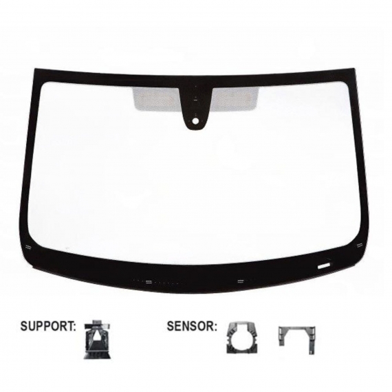 Pare-brise teinté vert avec base de miroir/capteur