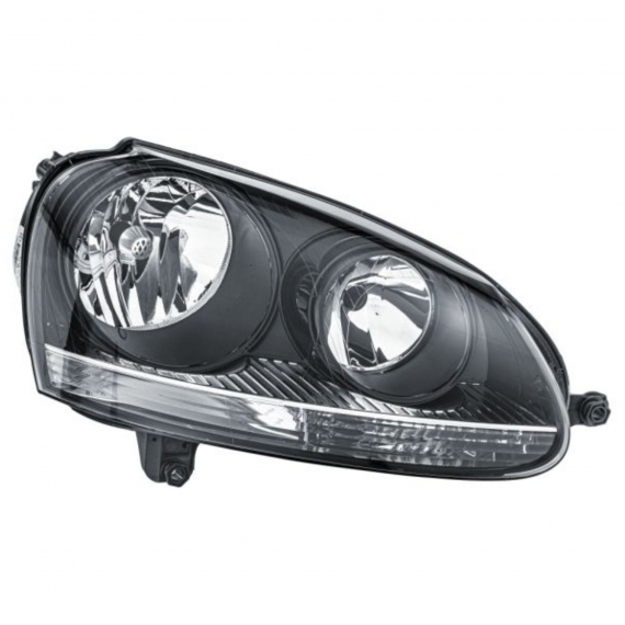 Phare électrique droit, noir, H7+H7 (HELLA)