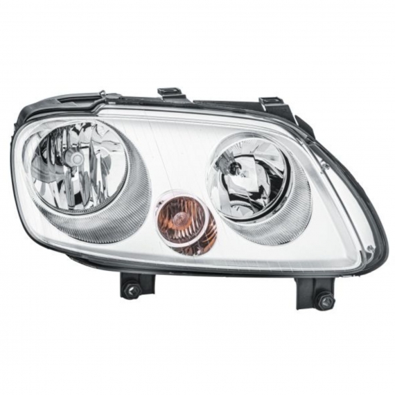 Phare électrique droit, chromé, H7+H1 (HELLA)