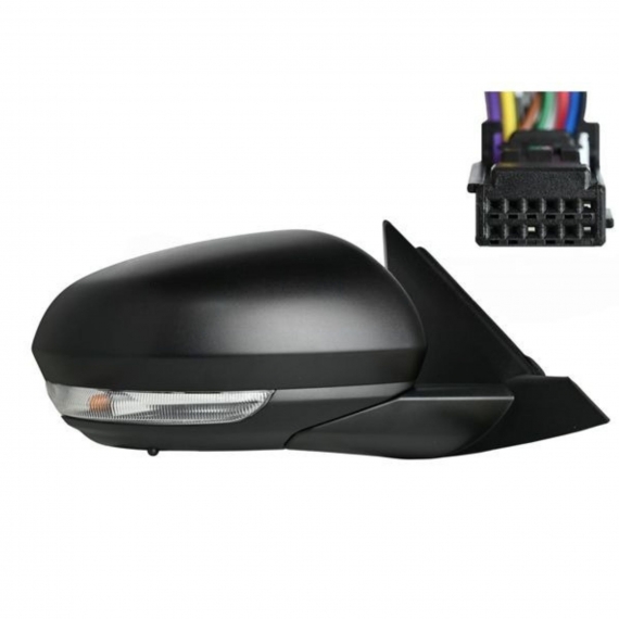 Rétroviseur droit, électrique, chauffant, convexe, rabattable, avec feu clignotant, avec sonde