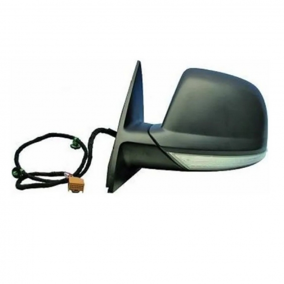 Rétroviseur électrique gauche, apprêté, asphérique, chauffant, avec feu clignotant, rabattable, courtoisie, mémoire