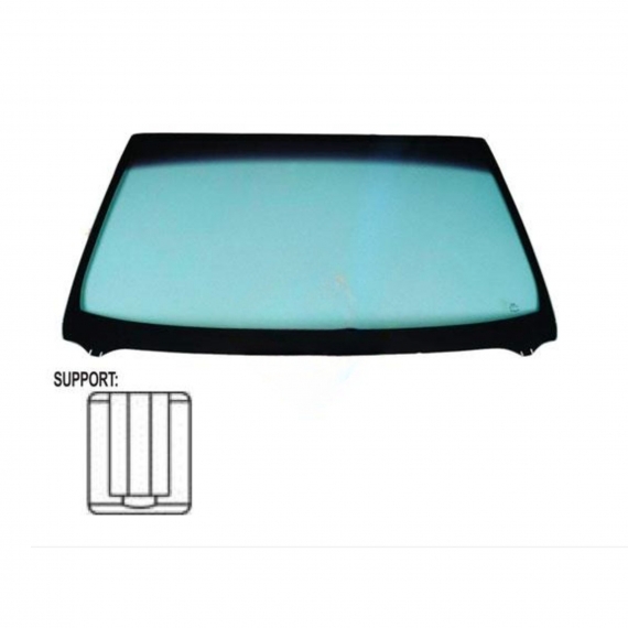 Pare-brise vert sérigraphié avec base miroir