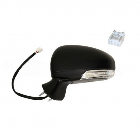 Rétroviseur gauche électrique, chauffant, rabattable à peindre + feu led [grand angle]